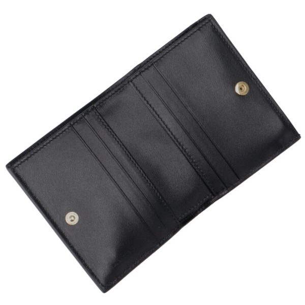 10e493bel38no 4 CELINE Bifold Mini Wallet Compact Wallet Black