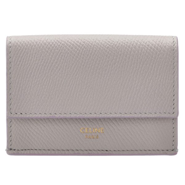 10e603bel32lg 1 CELINE Trifold Mini Wallet Folded Wallet Lavender Gray