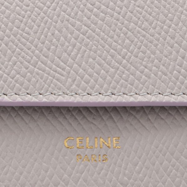 10e603bel32lg 3 CELINE Trifold Mini Wallet Folded Wallet Lavender Gray