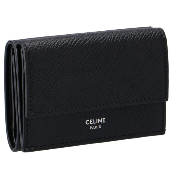 10e603bel38si CELINE Trifold Mini Wallet Folded Wallet Black