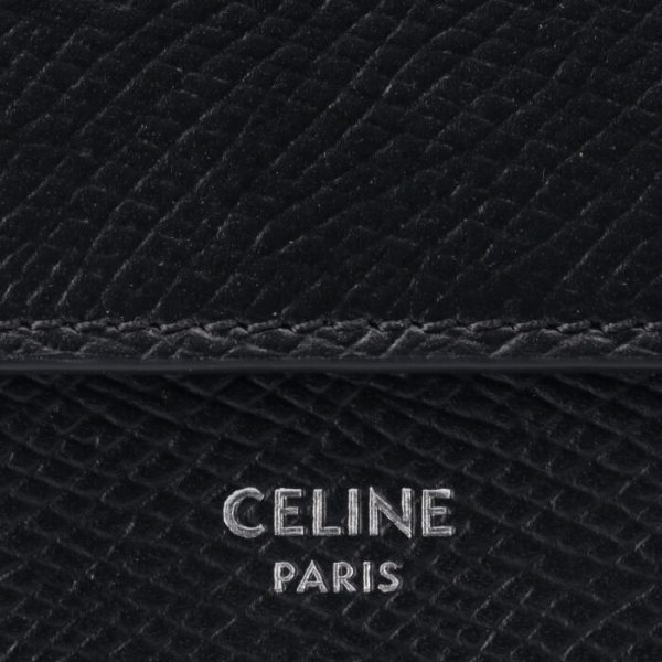 10e603bel38si 3 CELINE Trifold Mini Wallet Folded Wallet Black