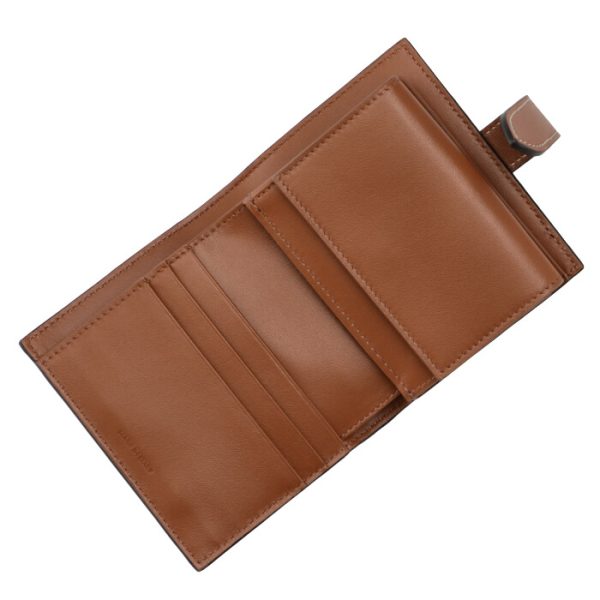 10h262db704lu 4 CELINE Bifold Small Strap Wallet Mini Wallet Tan Brown