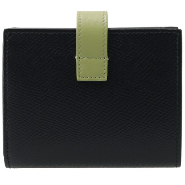 10h263bru07kl 2 CELINE Bifold Small Strap Wallet Bicolor Dark NavyLight Jade