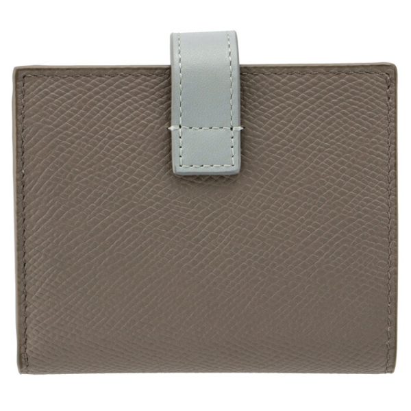 10h263bru10pi 2 CELINE Bifold Small Strap Wallet Bicolor PebbleMineral