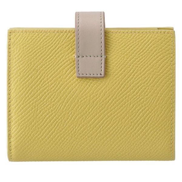 10h263bru11ad 2 CELINE Bifold Small Strap Wallet Bicolor Yellow AcaciaDesert