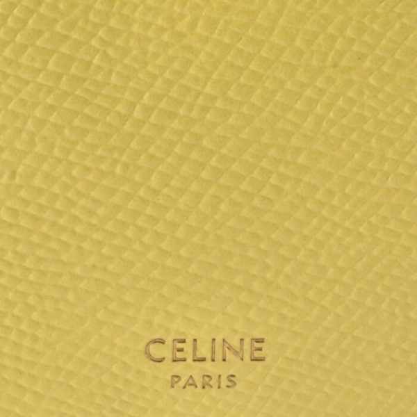 10h263bru11ad 3 CELINE Bifold Small Strap Wallet Bicolor Yellow AcaciaDesert