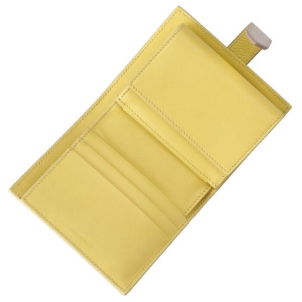 10h263bru11ad 4 CELINE Bifold Small Strap Wallet Bicolor Yellow AcaciaDesert