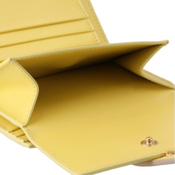 10h263bru11ad 6 CELINE Bifold Small Strap Wallet Bicolor Yellow AcaciaDesert