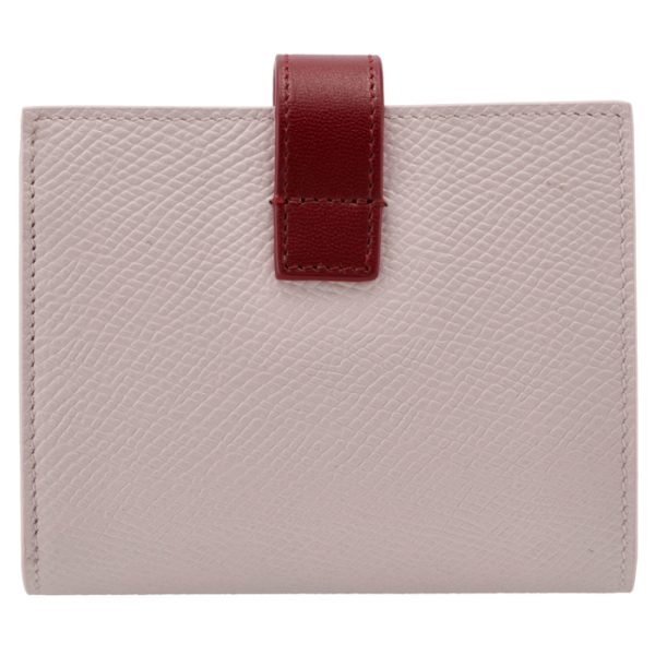 10h263bru24yc 2 CELINE Bifold Small Strap Wallet Bicolor PeonyCarmine