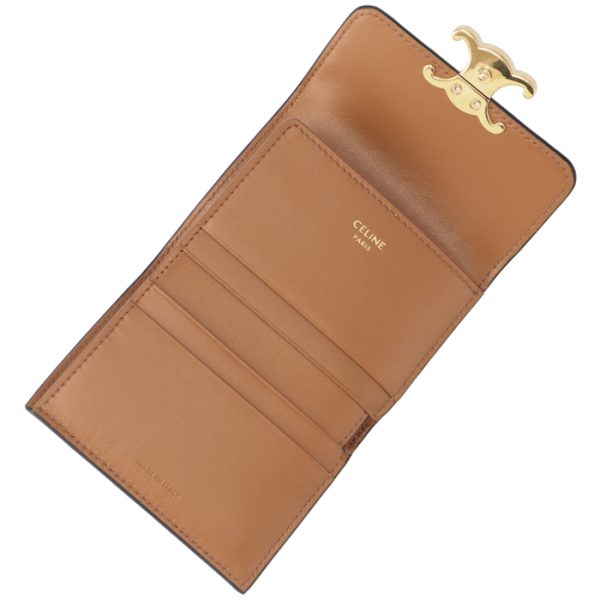 10i652ds3 4 CELINE TRIOMPHE Canvas Mini Case Trifold Wallet