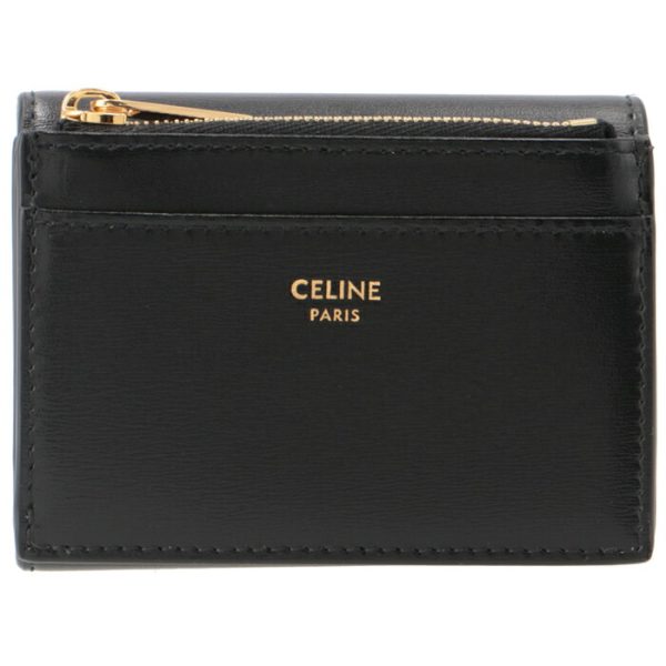 10i653dpv 2 CELINE Trifold Mini Wallet Coin Case Triomphe