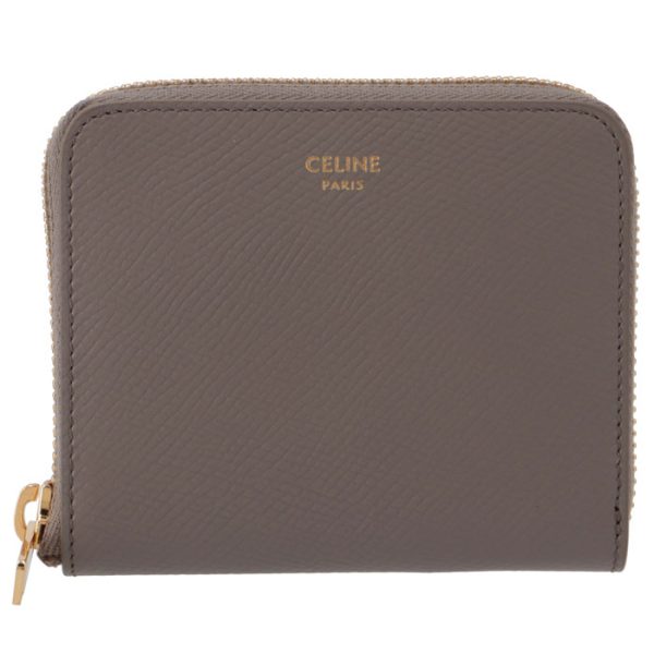 10l203bel 1 Celine Small Zip Round Bifold Wallet Bag