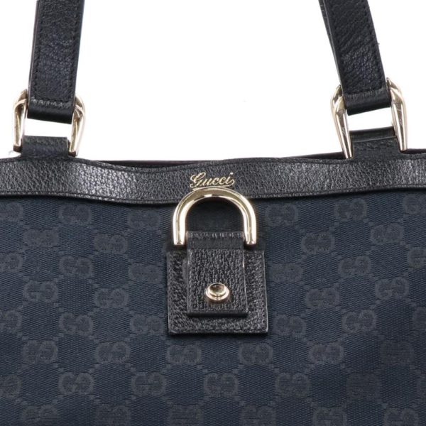 11010 8 Gucci GG Canvas ToteBag Black