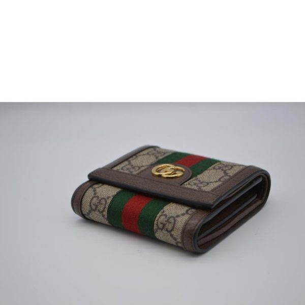 11132 3 Gucci Ophidia GG Supreme Compact Wallet