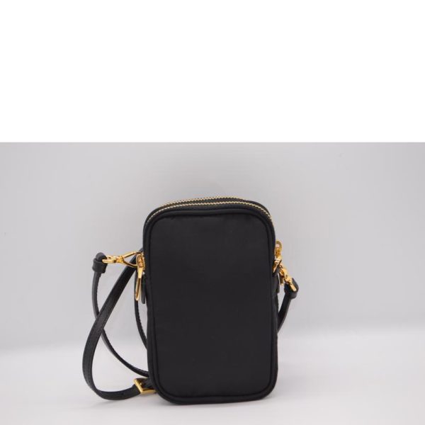 11149 2 PRADA Prada Tessuto Nylon Shoulder Pochette Bag Black