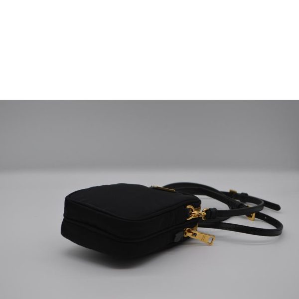 11149 3 PRADA Prada Tessuto Nylon Shoulder Pochette Bag Black