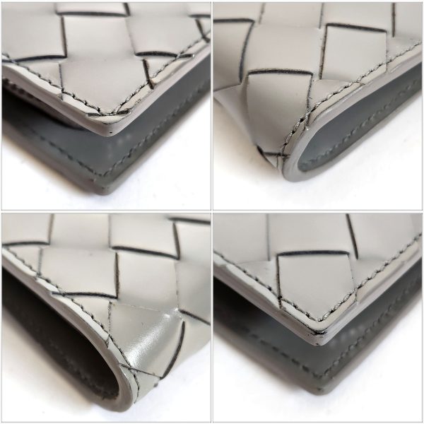 1132 6 Bottega Veneta Intrecciato Clutch Bag Leather Gray