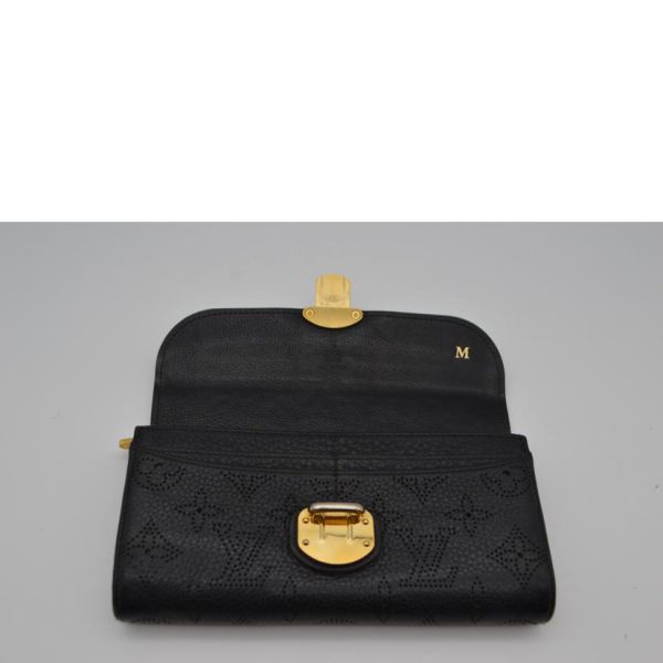 11340 4 Louis Vuitton Amelia Monogram Mahina Wallet Black