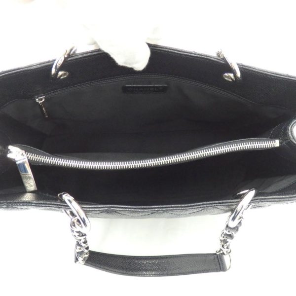 11396 5 Chanel Reprint Chain Tote Bag Black