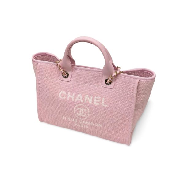 113 01 Chanel Deauville Pink Shopping Bag