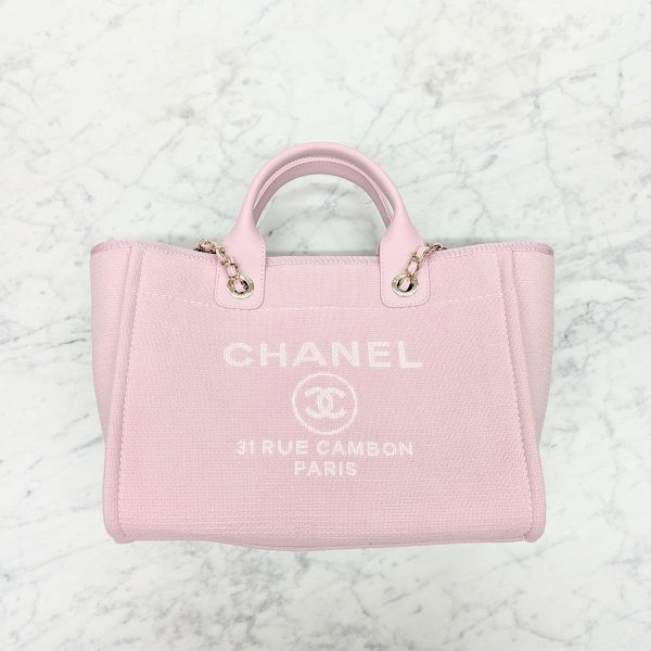 113 02 Chanel Deauville Pink Shopping Bag