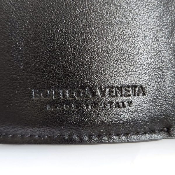 1141 3 Bottega Veneta Intrecciato Trifold Wallet Leather Black