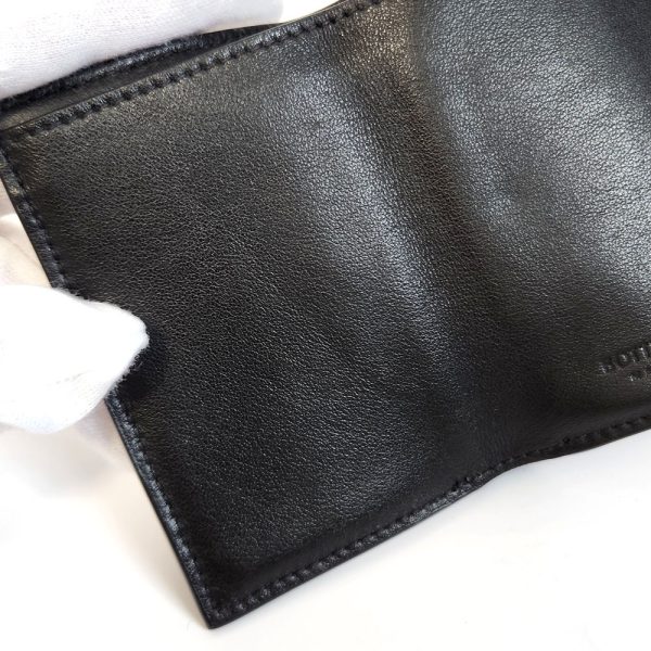 1141 5 Bottega Veneta Intrecciato Trifold Wallet Leather Black