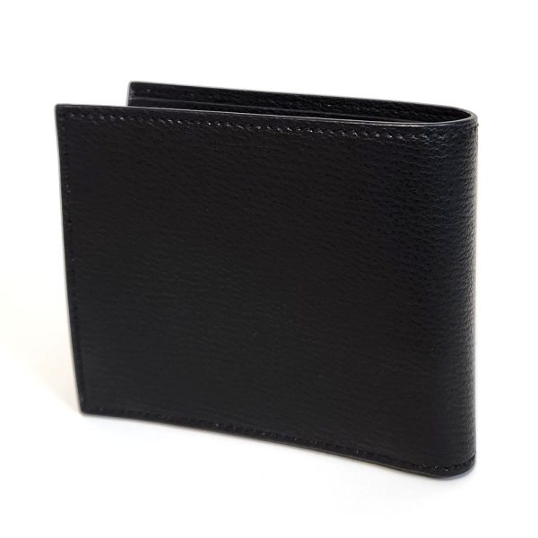 1147 2 Ferragamo Double Gancini Bifold Wallet Leather Black