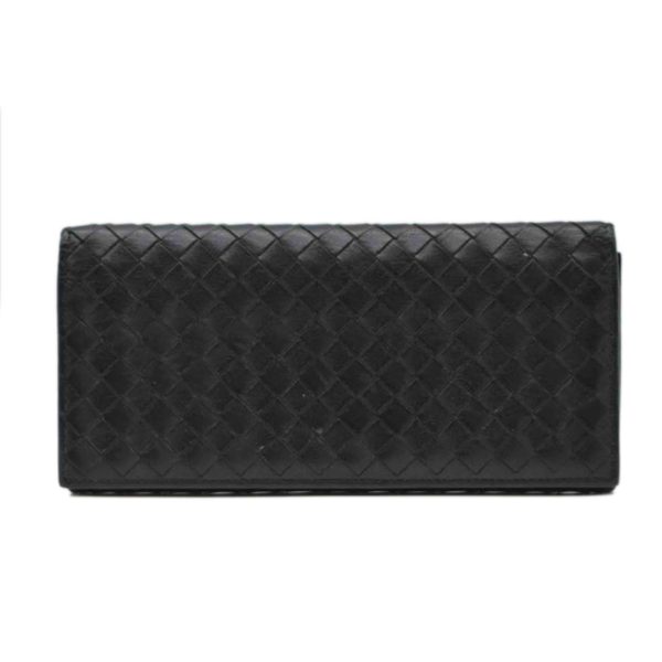 11470 1 Bottega Veneta Intrecciato Leather Long Wallet Bill Holder