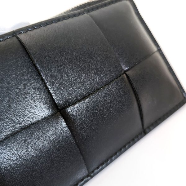 1151 7 Bottega Veneta Maxi Intrecciato Coin Case Leather Black