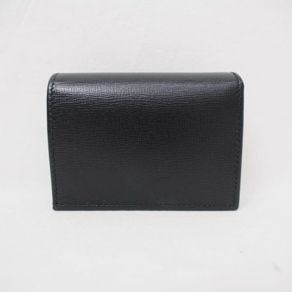 11544 2 Gucci Interlocking G Leather Folding Wallet Black