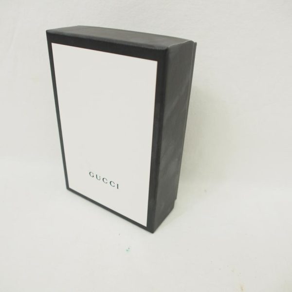 11544 6 Gucci Interlocking G Leather Folding Wallet Black