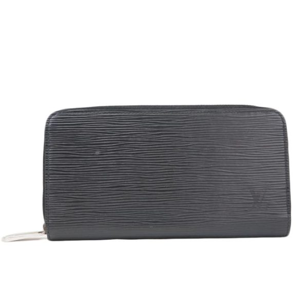 11607 1 Louis Vuitton Zippy Wallet Epi Noir Black