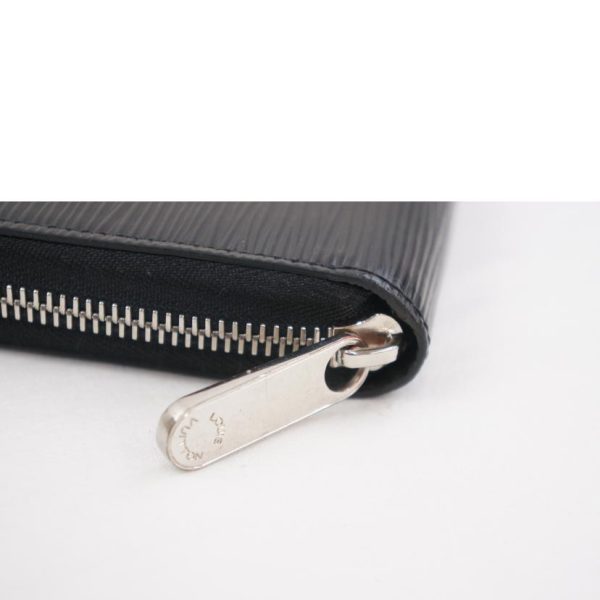 11607 7 Louis Vuitton Zippy Wallet Epi Noir Black