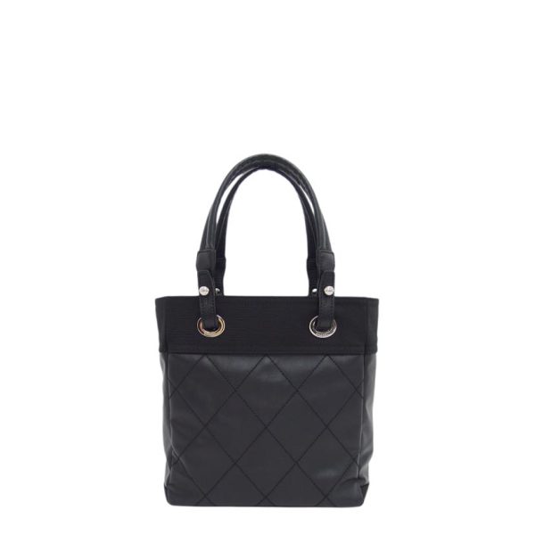 11634 2 Chanel Paris Biarritz PM Tote Bag Black