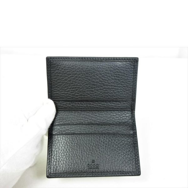 11637 4 Gucci GG Marmont Leather Card Case Black