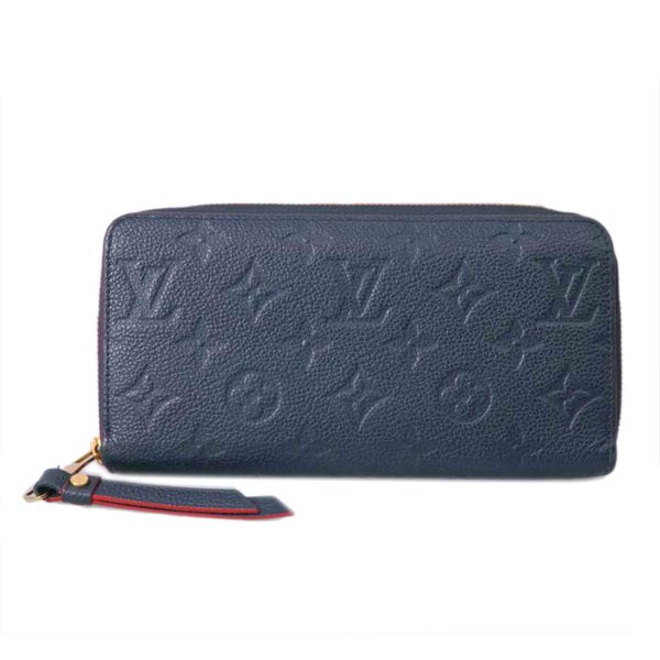 11640 1 Louis Vuitton Zippy Wallet Monogram Emprunte Marine Rouge