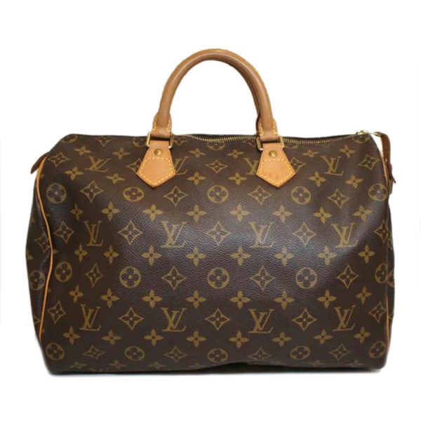 11713 1 Louis Vuitton Speedy 35 Monogram Handbag Brown