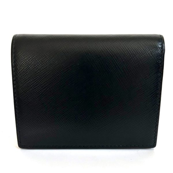 1173 2 PRADA Bifold Wallet Saffiano Leather Black