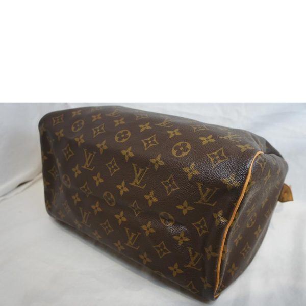 11775 3 Louis Vuitton Speedy 30 Monogram Handbag Brown