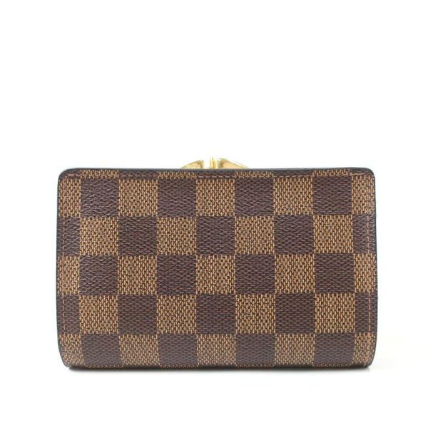 11803 2 Louis Vuitton Portomone Bier Viennois Damier Bi Fold Wallet Brown