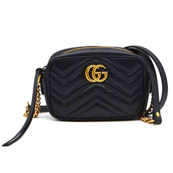 11869 1 Gucci GG Marmont Quilted Chain Leather Shoulder Bag