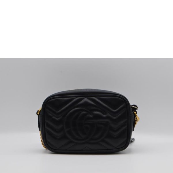 11869 2 Gucci GG Marmont Quilted Chain Leather Shoulder Bag