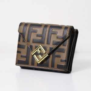 118963 Bottega Veneta Tri fold Mini Wallet Dark Brown