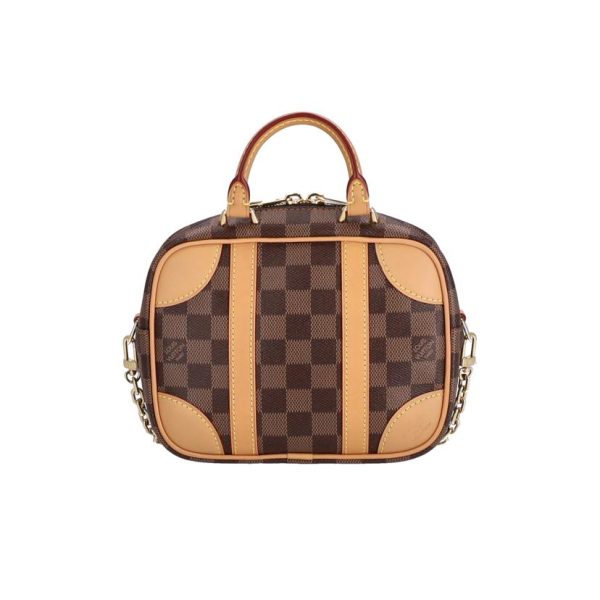 12007 2 Louis Vuitton Valisette Souple BB Damier Handbag Brown