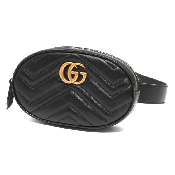 120306 299 Gucci Gg Marmont Small Quilted Pouch Black