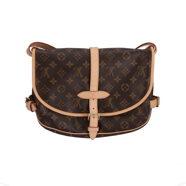 12090 2 Louis Vuitton Saumur 30 Monogram Bag Brown