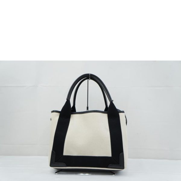 12096 2 Balenciaga Navy Cabas Shoulder Bag Black