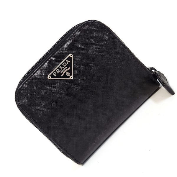 1215 1 PRADA Bifold Wallet Saffiano Leather Black