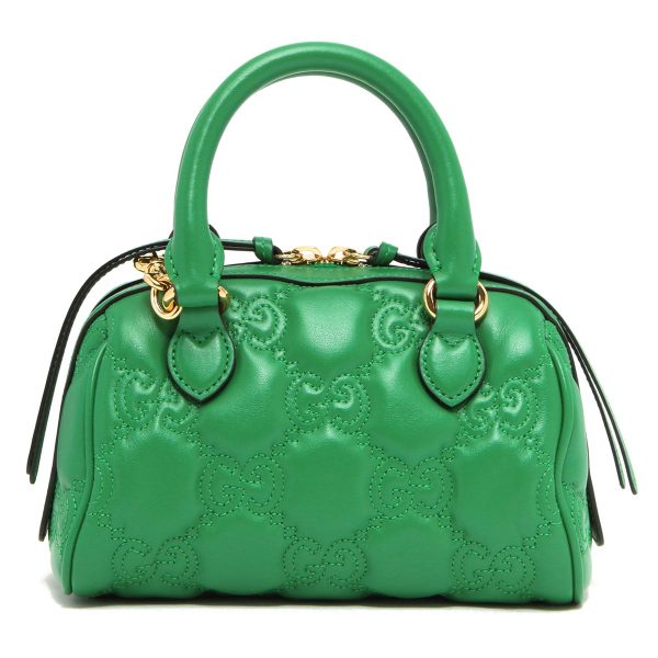 121919 927m5 Gucci GG Matelasse Mini Bag Quilted Green